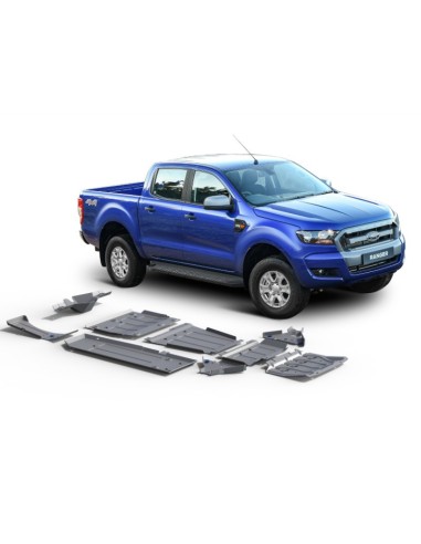 Complete 6mm protection kit manufactured in duraluminium (6 protections) ford ranger px/mk2 - Rival