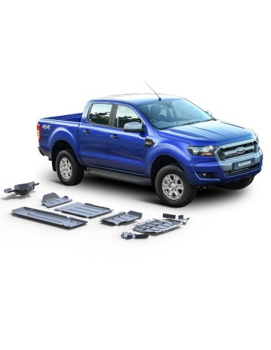 Full 6mm protection kit manufactured in duraluminium (7 protections) ford ranger px/mk2/mk3 - Rival