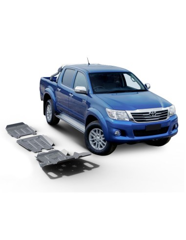 Kit de protection complète de 6mm fabriqué en duraluminium (3 protections) toyota hilux vigo - Rival