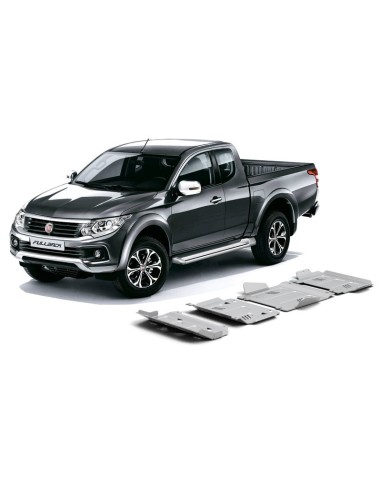 Complete 6mm protection kit made of duraluminium (4 protections) mitsubishi l200/triton kl fiat fullback - Rival