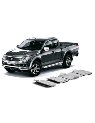 Complete protection kit 4mm made of duraluminium (4 protections) mitsubishi l200/triton kl fiat fullback - Rival