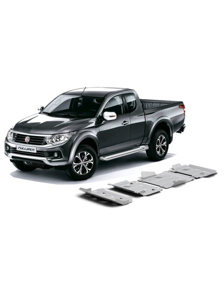 Kit de proteção completo 4mm fabricado em duralumínio (4 proteções) Mitsubishi L200 / triton kl fiat fullback - Rival