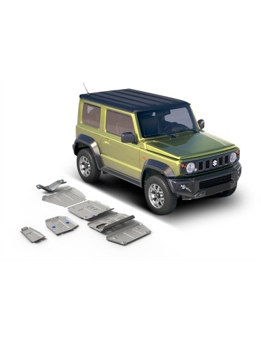 Complete protection kit (6 protections) 6mm manufactured in suzuki jimny duraluminium (after 2018) - Rival