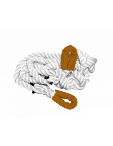 ESLINGA O CUERDA ELASTICA REFORZADA 28MMx8M 15.000KG COLOR BLANCO POWERLINE