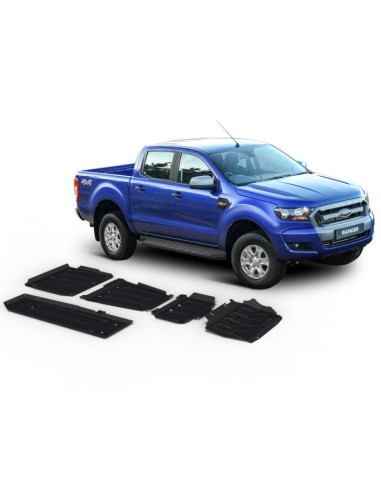 Complete protection kit 3mm steel (5 protections) ford ranger px/px2 - Rival