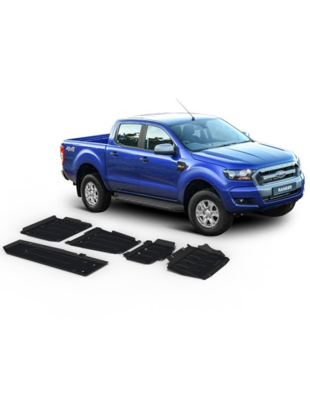 Kit di protezioni completo in acciaio da 3 mm (5 protezioni) per Ford Ranger PX / px2 - Rival