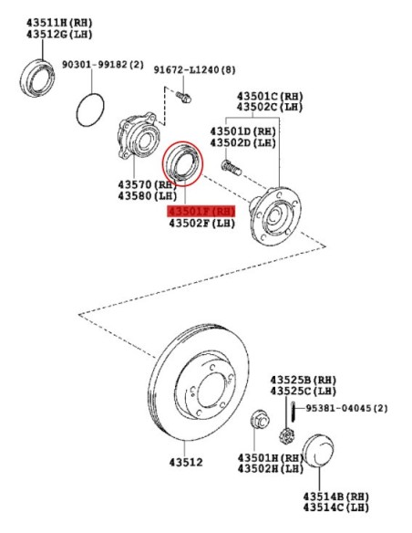 Reten Vorderachse J20 - Original Toyota Land Cruiser