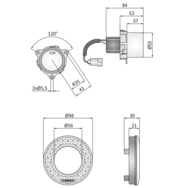 Vorderer runder Blinker - Fabryka 4x4