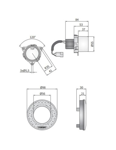 Luce di posizione anteriore tonda - Fabryka 4x4