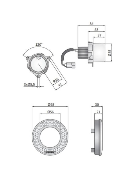Luz posición delantera redondo - Fabryka 4x4