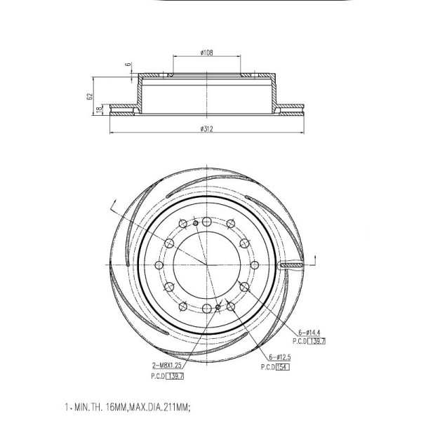 Bremsscheibe hinten Performance Toyota Land...