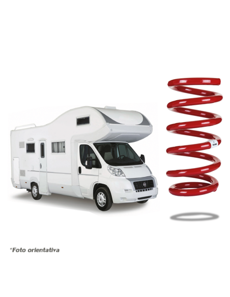 Ressort avant renforcé (rouge) pour Fiat Ducato / Citroën Jumper / Peugeot Boxer (avec capucine) - Pedders