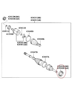 Front constant velocity joint - Original Toyota Land Cruiser 2