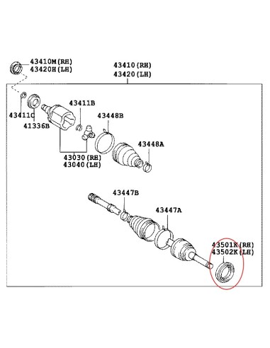 Retentor homocinética dianteira J9 - Original...