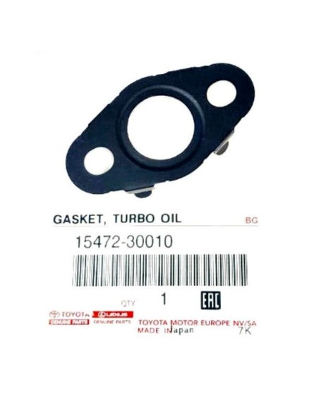 Oil outlet tube gasket for turbo lubrication, For Toyota Land Cruiser J7 / 9 / 12 / 15 - Original Toyota Land Cruiser