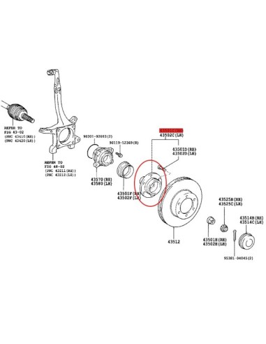 Mozzo anteriore J12 / 15 / FJcruiser -...