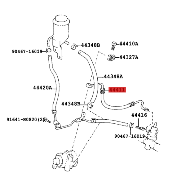 Oil pressure tube for steering rack For Toyota...
