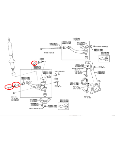 Lower Control Arm (n-1) Kit Toyota Hilux Revo -...