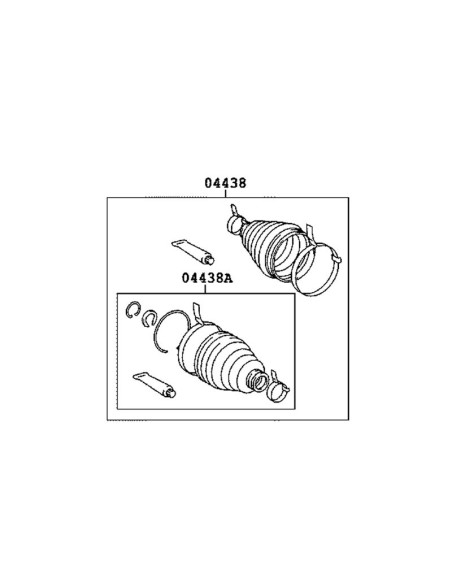 Front Drive Shaft Boot Kit for Toyota Land Cruiser J10 (single) - Genuine Toyota Land Cruiser