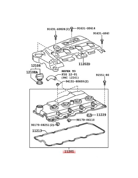 Ventildeckel (Motor D4D /1KDFTV), für Toyota Land Cruiser J9 / J12 / J15 - Original Toyota Land Cruiser