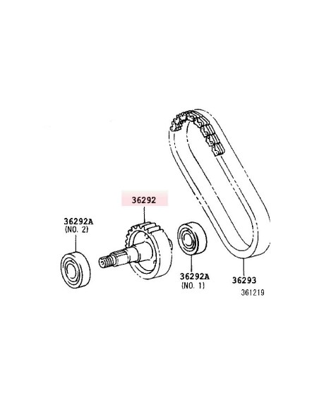 Roda dentada acionada caixa de transferência para Toyota Land Cruiser J12 / 15 / FJ - Original Toyota Land Cruiser