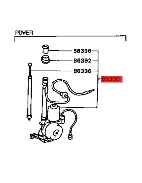 Antena de radio completa eléctrica para Toyota Land Cruiser J8 - Original Toyota Land Cruiser