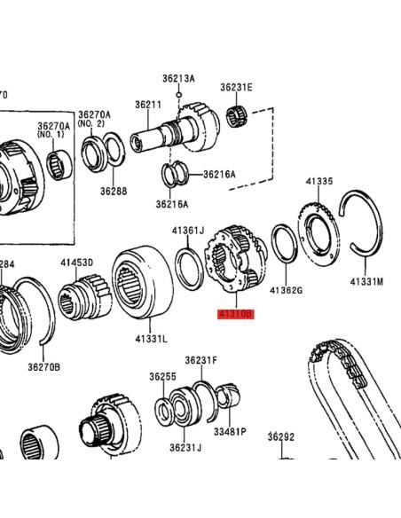 Ingranaggio asse planetario centrale, Per Toyota Land Cruiser Serie 9 - Originale Toyota Land Cruiser