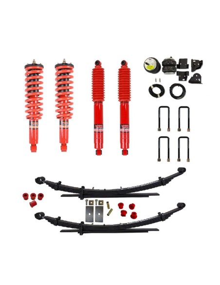 Kit de suspension complet préassemblé renforcé +40mm / 300kg / coussins pneumatiques Isuzu D-MAX (2017 - 2020) - Pedders