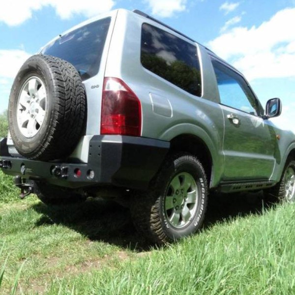 Rear bumper made of reinforced steel for...