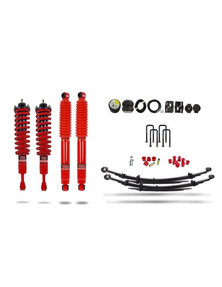Kit de suspensión completo premontado reforzado +40mm / 150kg con balonas neumáticas Toyota Hilux Revo - Pedders