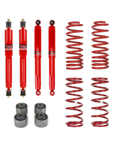 Complete reinforced suspension kit +50mm nissan patrol y60 (3 doors) - Pedders