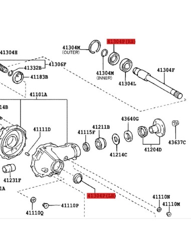 Front left differential lock Toyota Hilux Vigo...