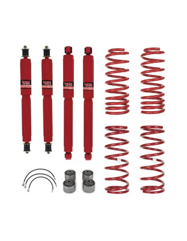 Complete reinforced suspension kit +50mm foam cell long route nissan patrol y61 ( 5 doors) - Pedders