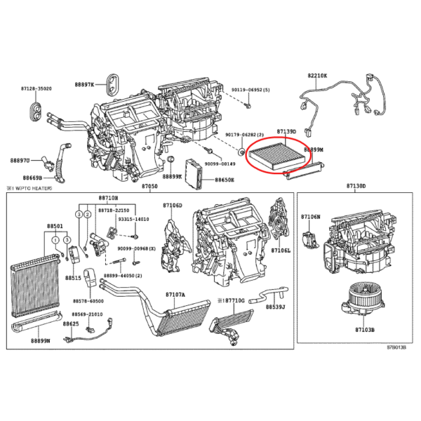 FILTRO POLEN J15 ORIGINAL TOYOTA LAND CRUISER