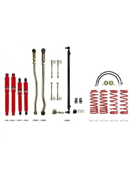 Complete reinforced suspension kit +100mm for Nissan Patrol Y61 (2.8 engine / 5 doors) - Pedders