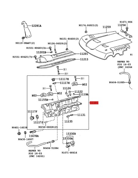 Culata derecha para Toyota Land Cruiser J12/FJ (1GRFE) - Original Toyota Land Cruiser