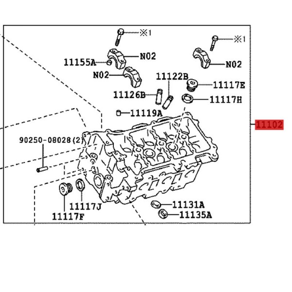 Culata izquierda Para Toyota Land Cruiser J12 /...