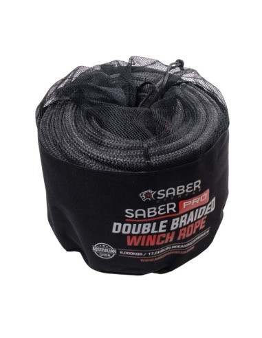 Corde tressée double 30m 8 000kg - Saber Offroad