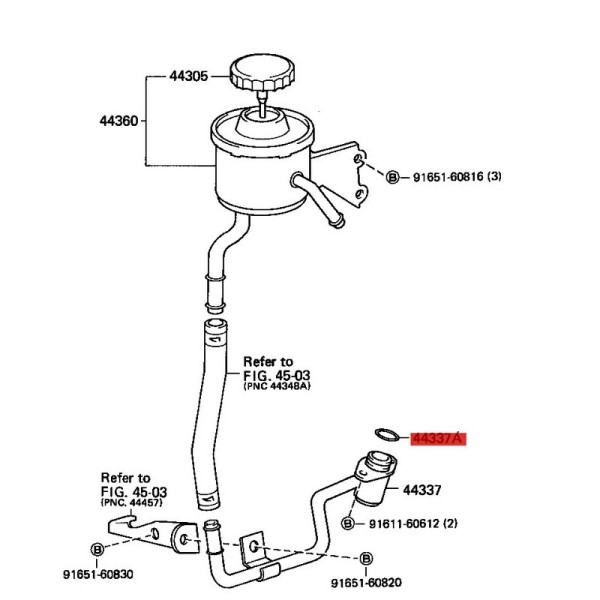 Joint torique tube sortie pompe direction Pour...