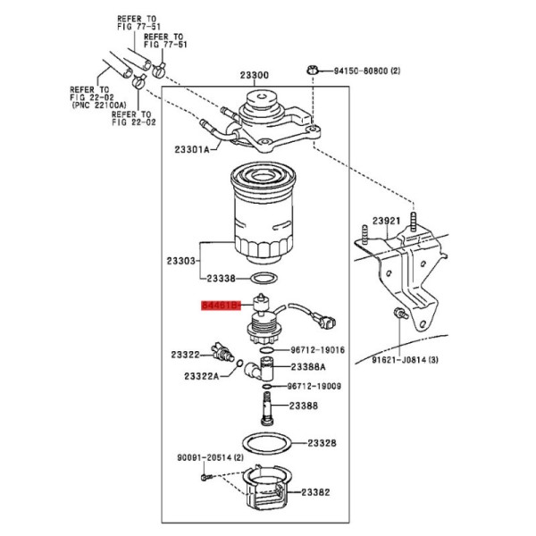 Sonde bouchon inférieur porte-filtre à gasoil,...