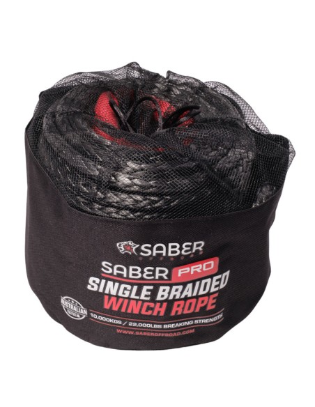 Corda de guincho trançada simples 30m 9.500kg - Saber Offroad