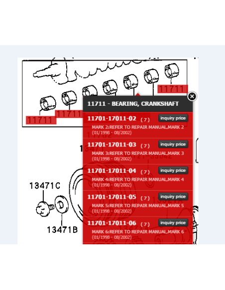 COJINETE DE BANCADA Nº 6