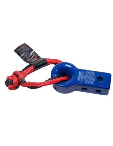 Recovery hitch aluminium (blue) with shackle 9.000kg - Saber Offroad