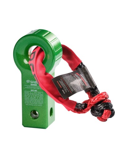 Aluminum recovery hook (green) with 9,000kg shackle - Knowledge Offroad