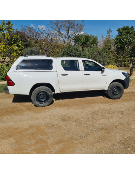 Reinforced Stylish Hardtop with Sliding Windows for Toyota Hilux Revo Double Cab (2015 to present) in Primer - Aeroklas