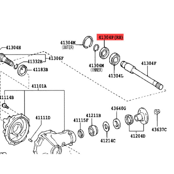 Reten diferencial delantero Toyota Hilux Revo...