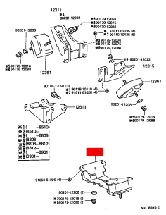 Silentblock or manual gearbox support for Toyota Land... 2