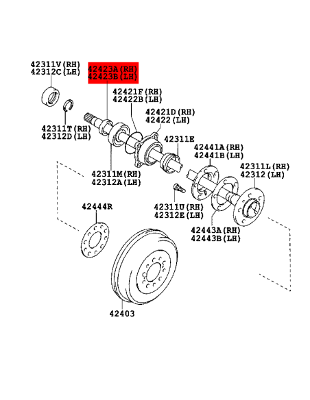 Rear hub retainer for Toyota Hilux Vigo (rear - 2008) - Original Toyota Land Cruiser