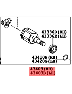 Homocinética parte interna J15 / FJ - Original Toyota... 2