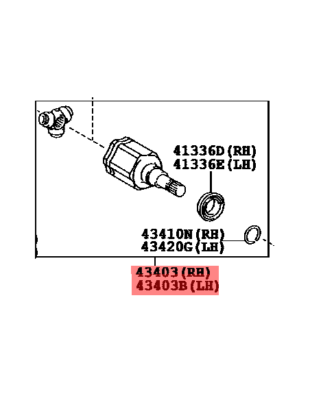 Homocinética parte interna J15 / FJ - Original Toyota Land Cruiser